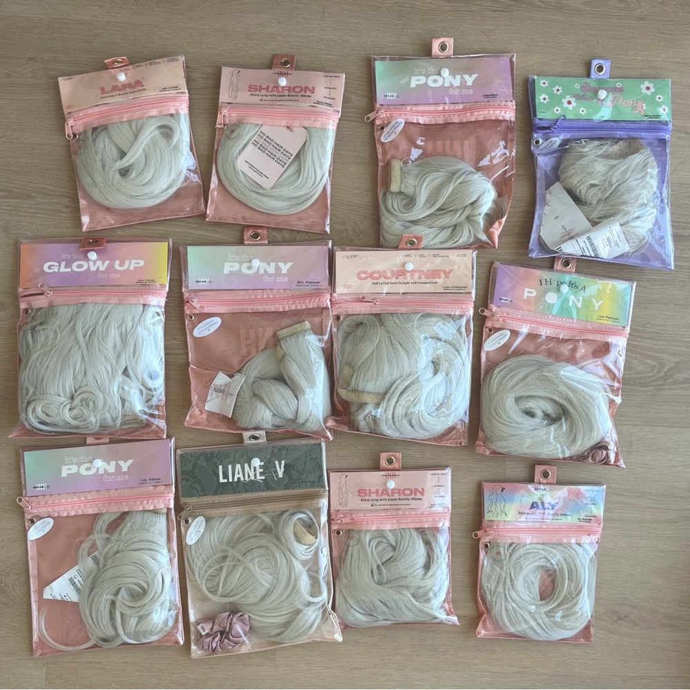 12 sets of Platinum Hair Extensions